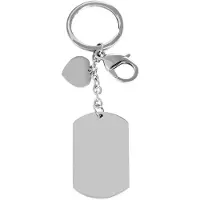 Akzent unisex sleutelhanger Heart key, zilverkleurig, duurzaam