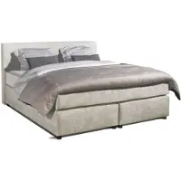 Mörgenn Boxspring Bloemendaal Monza - Pocketvering - Luxe topper - Bruin - 200x200 cm - Inclusief Dekbed en Kussens