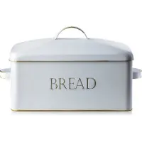 Mondex She life style - Cookini Vintage Broodtrommel - Brood Bewaartrommel - Metaal - Retro - Wit