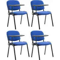 CLP Ken Set van 4 stoelen - Met klaptafel - Stof blauw