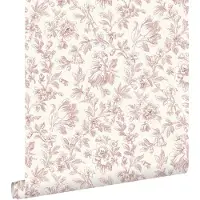 ESTAhome behang elegante bloemen bordeaux rood - 0.53 x 10.05 m - 132105