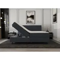 Mörgenn Opbergboxspring SENTO - Boxspring met opbergruimte - Pocketvering - Luxe topper - Inclusief Dekbed en Kussens - Teddy Beige - 80x200
