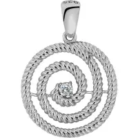 Akzent dames hanger "Akosua" van 925 Sterlingzilver, gerhodineerd, duurzaam