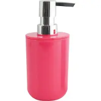 Spirella MSV Zeeppompje/dispenser Porto - PS kunststof - fuchsia roze - 7 x 16 cm - 260 ml - Zeeppompjes