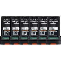 L'Oréal Men Expert Total Clean Carbon Shower Gel - Verfrist onmiddelijk en zuivert de huid - 5in1 formule - 250ml x6