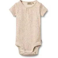 Wheat Rompertje/body 'Linette' crème / olijfgroen / oranje / rosa