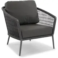 Set One By Musterring Ibiza Loungesessel zwart/grijs aluminium
