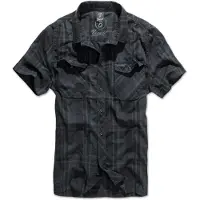 Brandit Overhemd 'Roadstar' duifblauw / zwart
