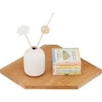 OEM Massief houten hoekwandplank, 18 cm, eikenhout, wandplank, kleine zwevende planken, hoekwandplank voor planten, geschikt voor slaapkamer, woonkamer, keuken