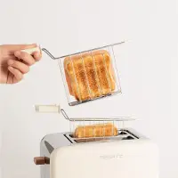 Create - Pack TOAST RETRO Klein Broodrooster voor breed brood + SET VAN 2 TOSTIKLEMMEN om Sandwiches