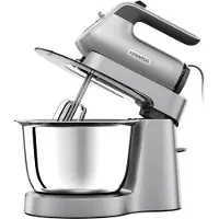 Kenwood Chefette HMP54.000SI - Handmixer en keukenmachine in één, met een roestvrijstalen kom van 3,5 liter, variabele snelheid en pulsefunctie, 650 watt