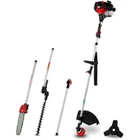 Eberth motormaaier, grastrimmer, multifunctioneel gereedschap 4-in-1, benzine, inclusief draagriem, 3 pk, 52cc motorinhoud, 2-takt motor, spoelkop met automatische draadvoeding