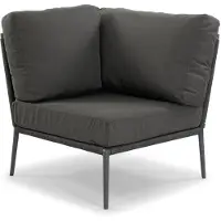 Set One By Musterring Ibiza hoekmodule zwart/grijs aluminium 85x85x75 cm