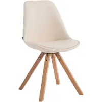 CLP Laval Bezoekersstoel - Vierkant - Kunstleer natura creme
