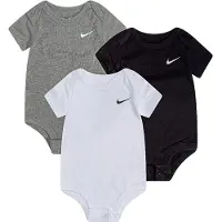 Nike Kids Rompertje/body grijs gemêleerd / zwart / wit
