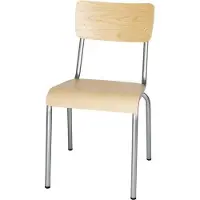 Bolero Cantina Gegalvaniseerd Stalen Stoelen Met Houten Zitting En Rugleuning (4 Stuks) - FB946 - Horeca & Professioneel