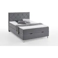 Meise Leo boxspring bed metalen voet met chroom look 100% polyester