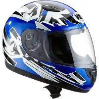 ProtectWEAR Lichte integraalhelm met krasbestendig vizier, gecertificeerd volgens ECE 22.05, geluidsarm, met ventilatie, snelsluiting, inclusief helmzak
