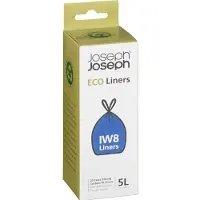 Joseph Joseph Eco Liners IW8 Eco Gerecycled plastic vuilniszakken Keuken Badkamer Vuilniszakken Met Bindband Trekkoord Handvatten Extra Sterk - Pakke