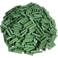 LEGO 1x6 hoge steen, zandgroen - 3009, NIEUW! Aantal: 50x