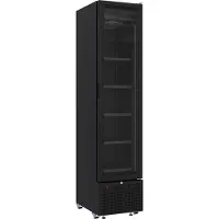 CombiSteel Drankenkoeling - Smal Model - 348L - Zwart - +4°C/+10°C - Statisch + Ventilator - Wielen - 450x656x2024mm - Horeca Koelkast