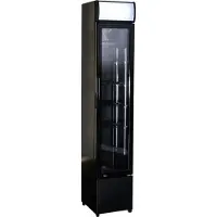 CombiSteel Drankenkoeling - Smal Model - 105L - Zwart - Statisch + Ventilator - 360x422x1880mm - Horeca Koelkast