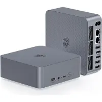BEELINK Mini-pc met AMD Ryzen 5 5560U processor (6 cores, 12 threads, tot 4,0 GHz), mini-computer met 16 GB DDR4 RAM/500 GB M.2 2280 NVME SSD, ondersteunt 4K @ 60 Hz uitvoer/WiFi