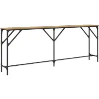 vidaXL Wandtafel artisanaal eikenkleurig 200 x 29 x 75 cm