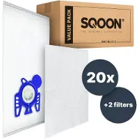 SQOON Stofzuigerzakken Basic Geschikt voor Miele G / N FilterPlus 3-D Hyclean - 20 Stuks