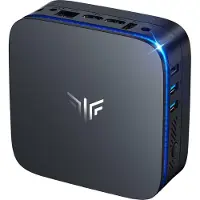 NiPoGi Mini-pc Alder Lake N95 (slechts 3,4 GHz), mini-werkstation, 8 GB DDR4 / 256 GB M.2 SSD, dubbele HD-schermen met 4K @ 60 Hz, 2,4/5G WiFi, RJ45 Gigabit