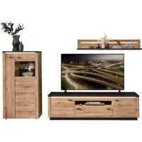 Innostyle Tina wandmeubel houtmateriaal eiken reproductie Mauvella incl. LED verlichting