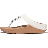 FitFlop Fino mirror-dome leather toe-post sandals