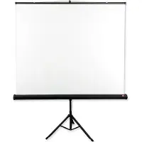 Avtek International Tripod Standard 175 projectiescherm met 97 inch (247 cm) 1:1 matte witte zwarte standaard