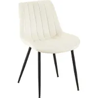 CLP Rahden Eetkamerstoel - Fluweel creme