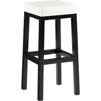 CLP Taylor Barkruk - zwart metalen frame - Zithoogte 83 cm - zwart/wit