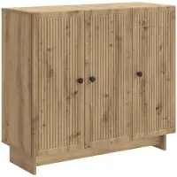 vidaXL Dressoir Artisanaal eiken 89 x 34,5 x 80 cm Bewerkt hout