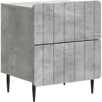 vidaXL Nachtkastje Betongrijs 43 x 34,5 x 49,5 cm Bewerkt hout