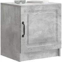 vidaXL Nachtkastje Betongrijs 43 x 34,5 x 47 cm Bewerkt hout