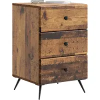 vidaXL Nachtkastje Oud hout 43 x 41 x 66,5 cm Bewerkt hout
