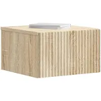 vidaXL Muurbevestigde Nachttafel Sonoma Eiken 33 x 34,5 x 20 cm