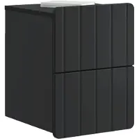vidaXL Muurbevestigde Nachttafel 2 pcs Zwart 33 x 34,5 x 43 cm