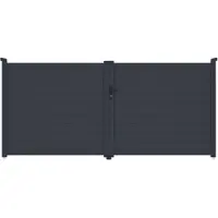 G21 Tor Orlando, dubbele deur, 350x158 cm, antracietkleur