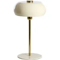 Light & Living Tafellamp Surin Ø 26cm - glans creme met goud