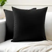Ce - Decoratieve Kussenhoezen - Zwart - 50x50 cm - Set van 2