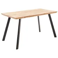 MCA Direkt Import ZEBALLOS eettafel 4-poots houten tafelblad