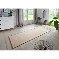 Home Collection Moderne loper effen Bouclé - beige 80x200 cm
