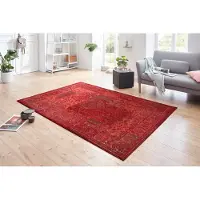 Home Collection Vloerkleed Plume Rechthoekig - rood 120 x 170 cm