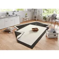 Hanse Home Vloerkleed Panama Rechthoekig - zwart creme 200 x 290