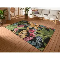 Home Collection Vloerkleed Tropical Flowers Rechthoekig - Kleurrijk 200