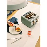 Create - Broodrooster voor breed brood - 6 bruiningsniveaus - 1500W - Sage - TOAST RETRO